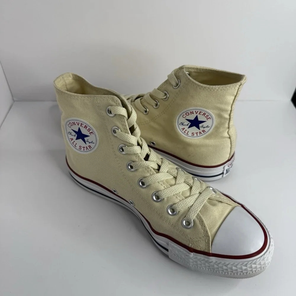 Butter Cream Unisex Converse Chuck Taylor High Tops Size 7.5 Mens 9.5 Womens